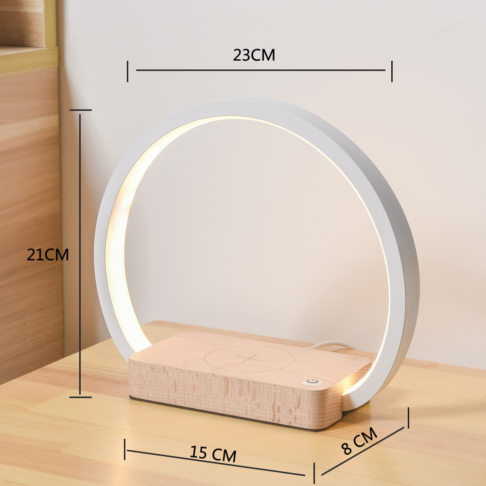Multifunctional Touch Control LED Wireless Charging Desk Lamp for Bedside Use