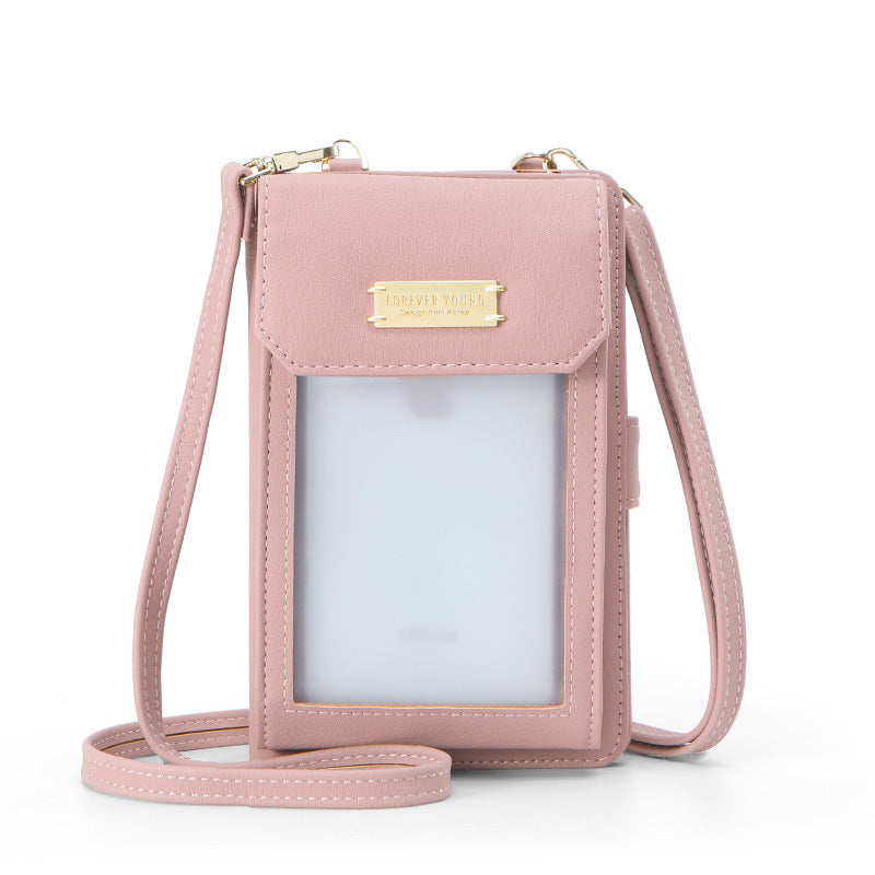 lady's neck mobile phone bag wallet