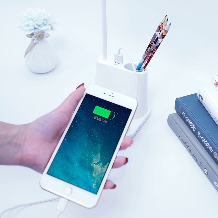 LED Rechargeable USB Desk Lamp Phone Stand