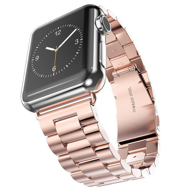 Metal Watch Strap Bracelet with Three Beads for Apple Watch 38mm/42mm