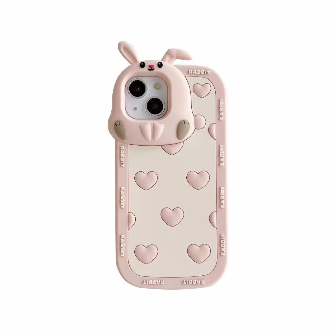 Love Rabbit Phone Case Silicone Protective Cover