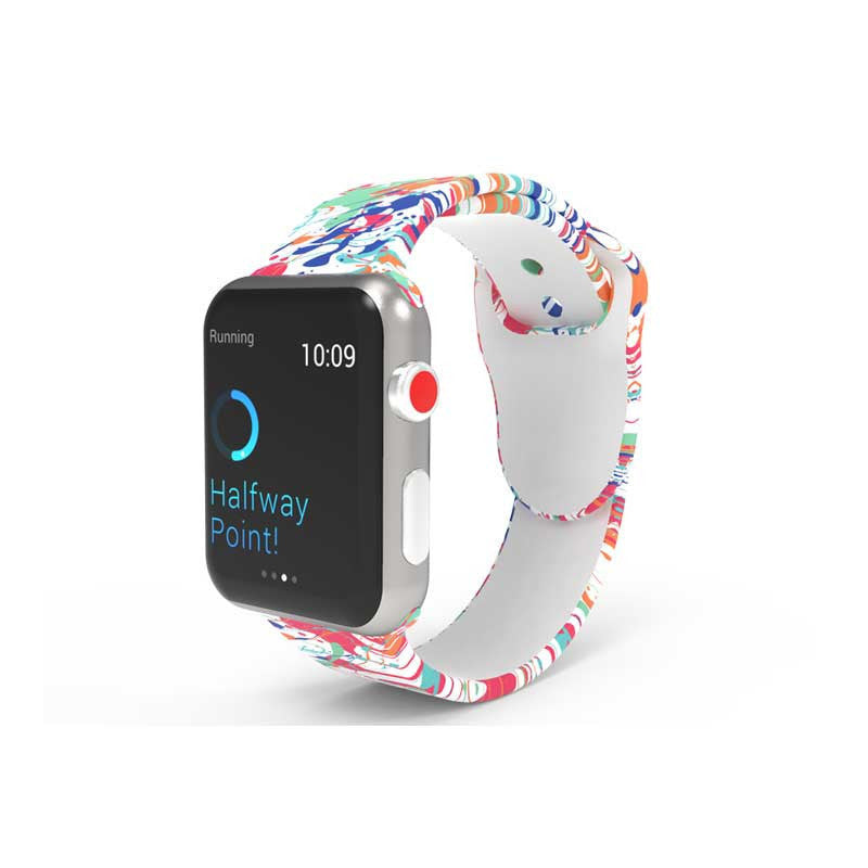 Apple Watch Band – Tie-Dyed & Printed Silicone Strap (38/40mm, 42/44mm)