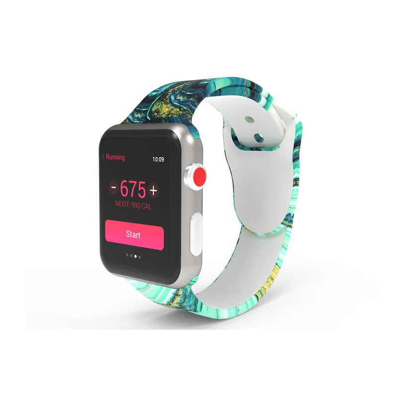 Apple Watch Band – Tie-Dyed & Printed Silicone Strap (38/40mm, 42/44mm)