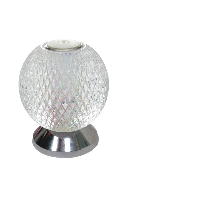 Acrylic Crystal LED Bedside Lamp RGB Touch Switch Desk Lamp