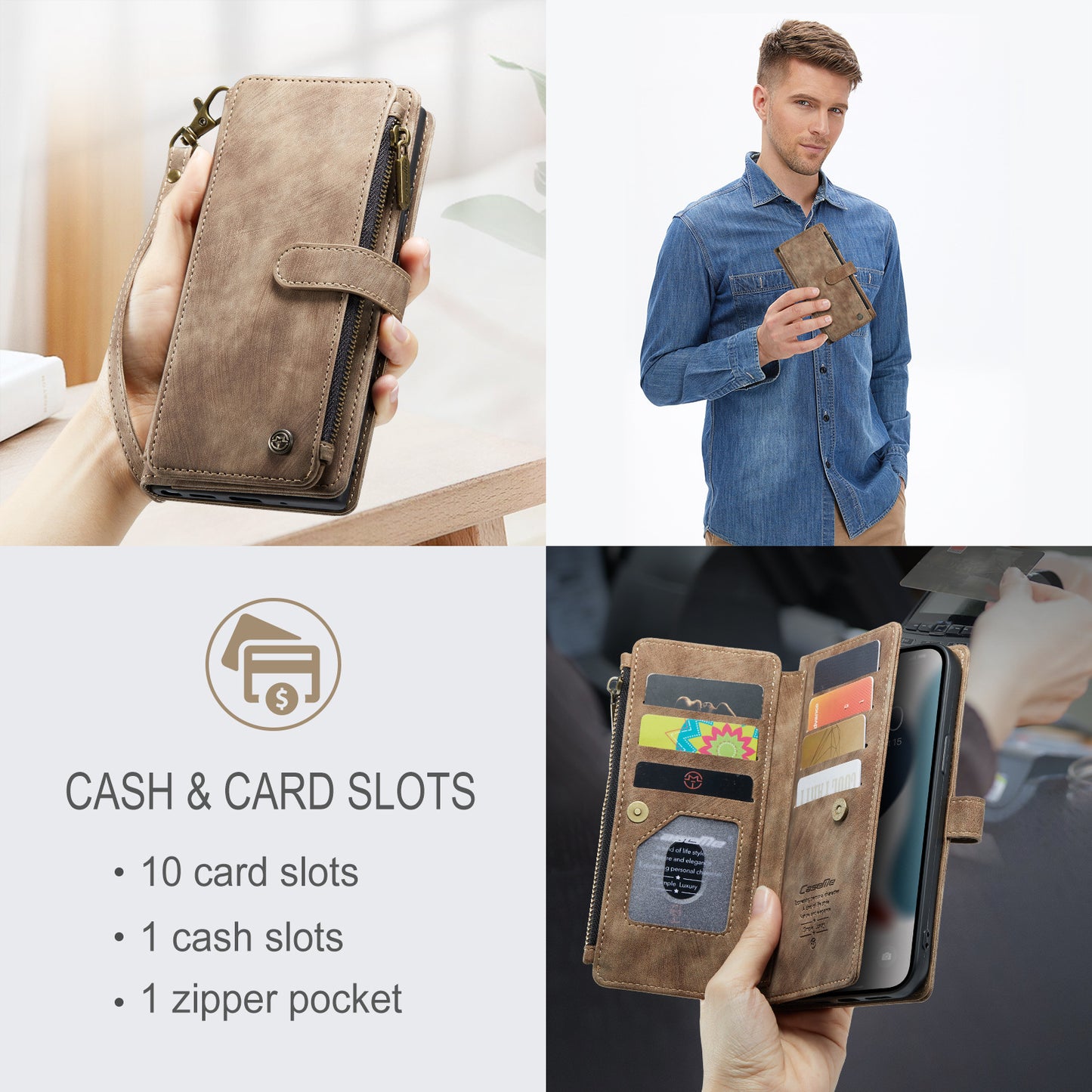 Wallet Phone Case S23 Flip Multi-function Card Protection Leather Case