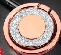Metal ring holder with glitter plating - 360° rotating MagSafe grip stand