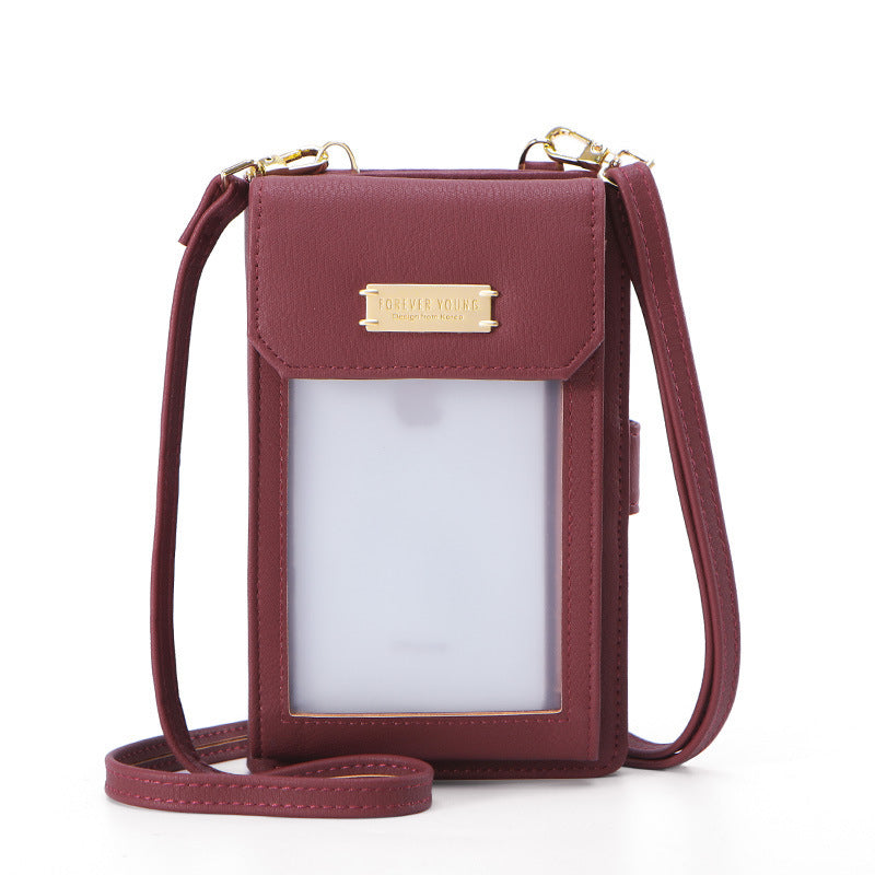 lady's neck mobile phone bag wallet
