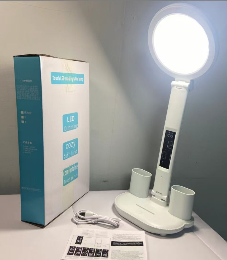 Battery-Powered Foldable Desk Lamp – Touch Control LED Light with Adjustable Brightness & Colors