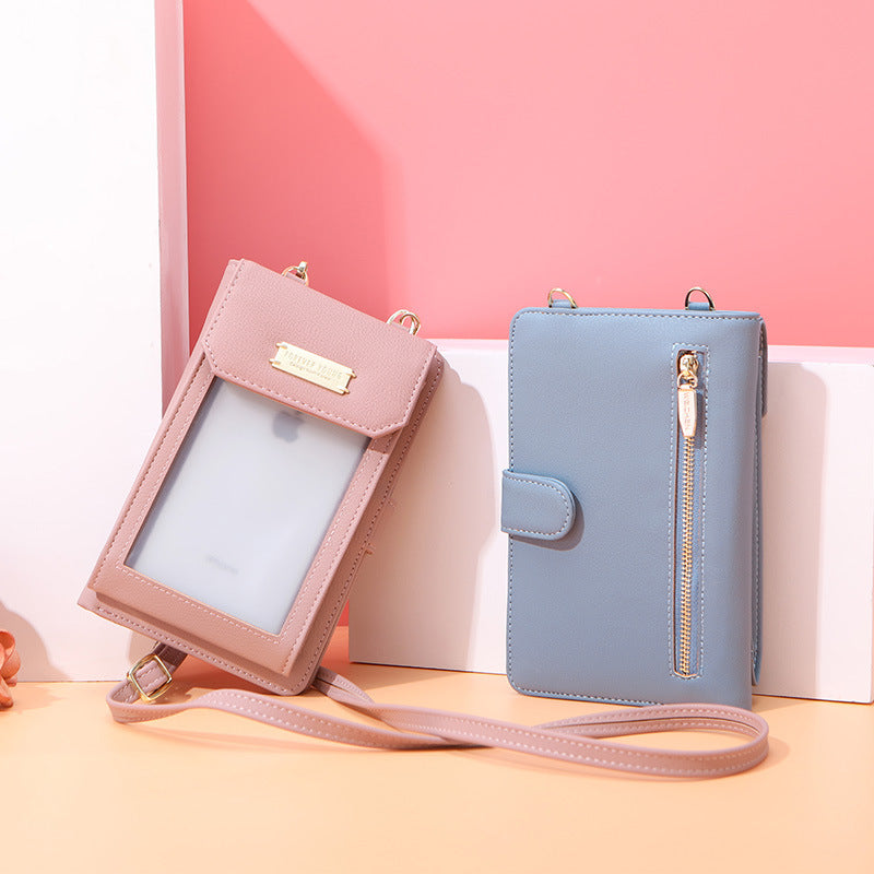lady's neck mobile phone bag wallet