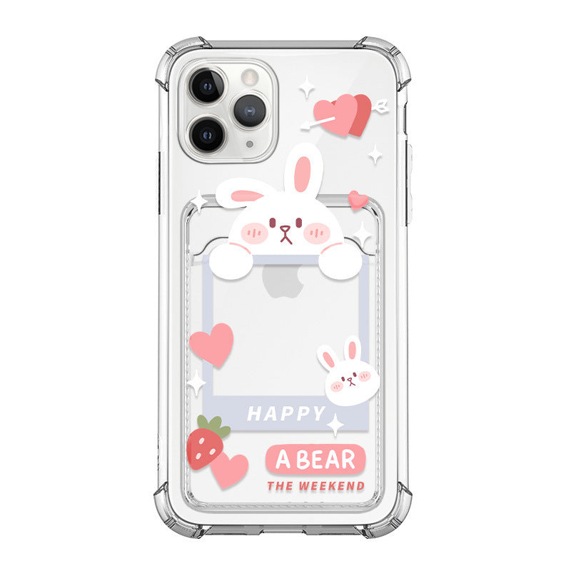 Applicable Phone Case With Card Holder Cartoon