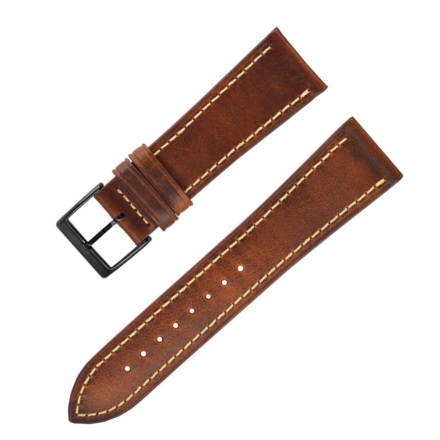 Soft Premium Leather Watch Strap – Sleek, Classy Design (20mm / 22mm / 24mm)