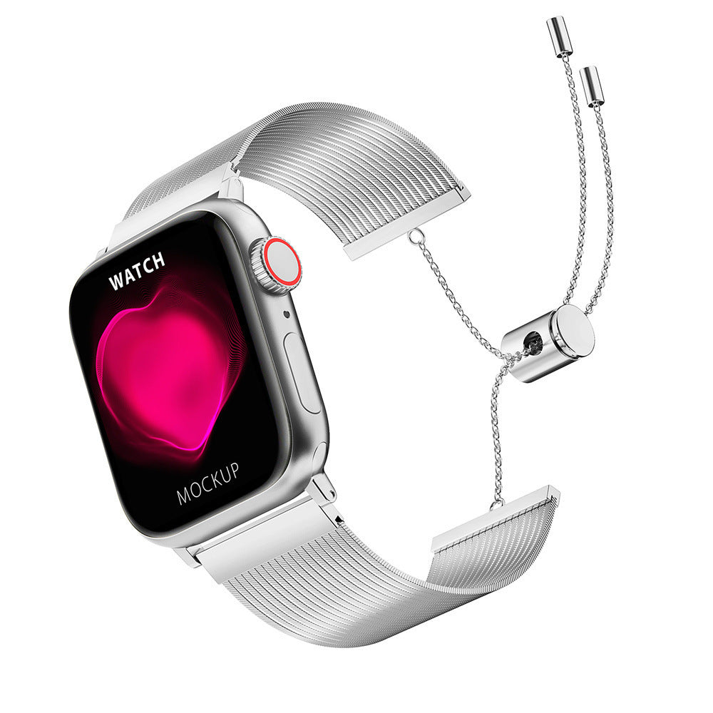 Stainless Steel Tassel Chain Metal Strap – Elegant Bracelet Band for Apple-Compatible & Universal Models (38/40/41mm, 42/44/45/49mm, 22mm)