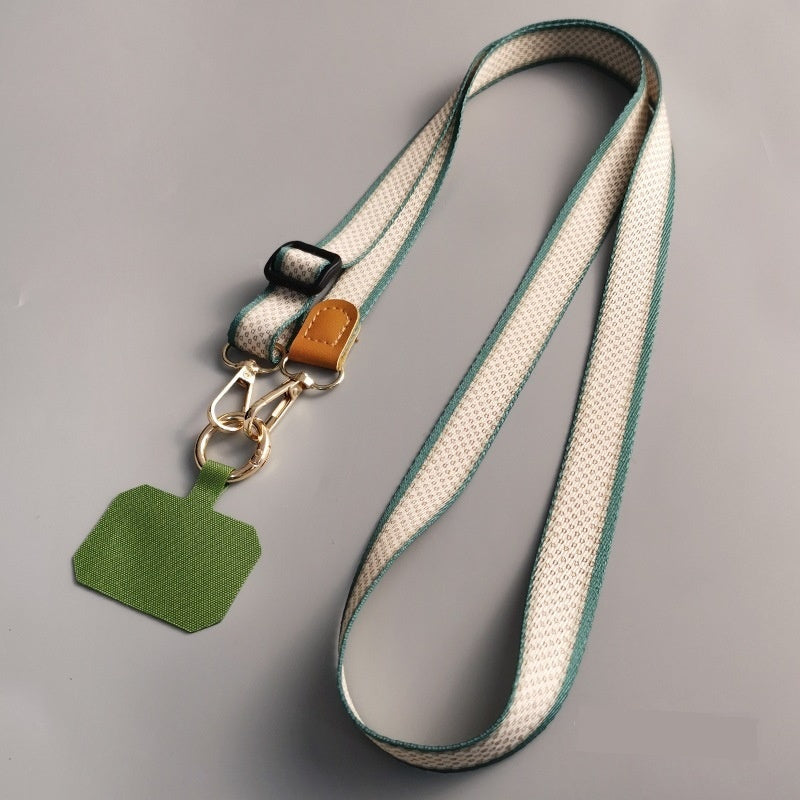 Mobile Phone Lanyard Crossbody Strap - Solid Color Detachable Rope with Buckle