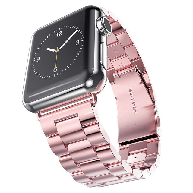 Metal Watch Strap Bracelet with Three Beads for Apple Watch 38mm/42mm