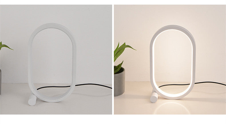 USB Plug-In Oval Acrylic Desk Lamp – Your Cozy Modern Light