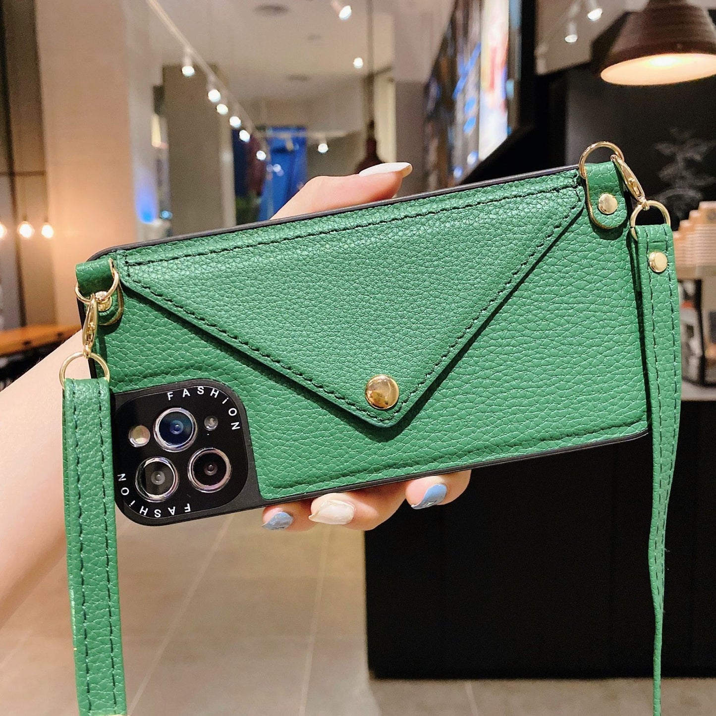 Card Wallet Phone Case With Lanyard