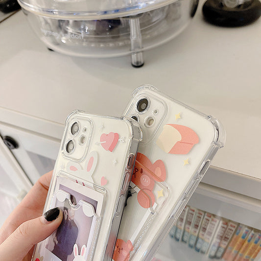 Applicable Phone Case With Card Holder Cartoon
