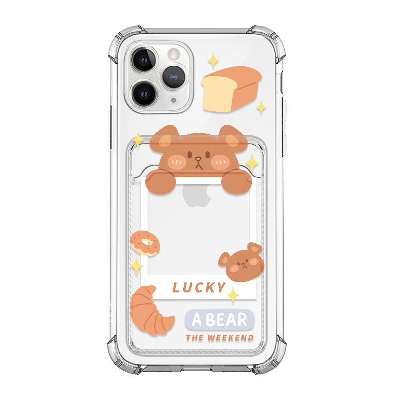 Applicable Phone Case With Card Holder Cartoon