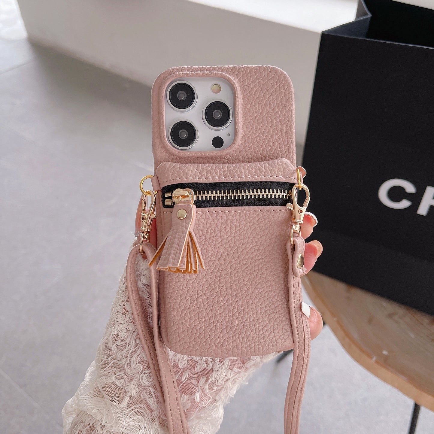 Crossbody Wallet Phone Case with Card Holder, Phone Strap Crossbody & Cell Phone Strap for iPhone