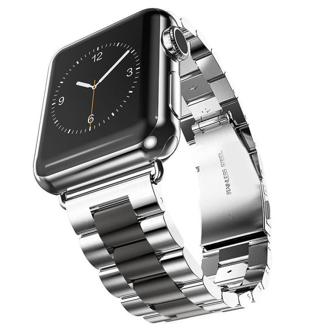 Metal Watch Strap Bracelet with Three Beads for Apple Watch 38mm/42mm
