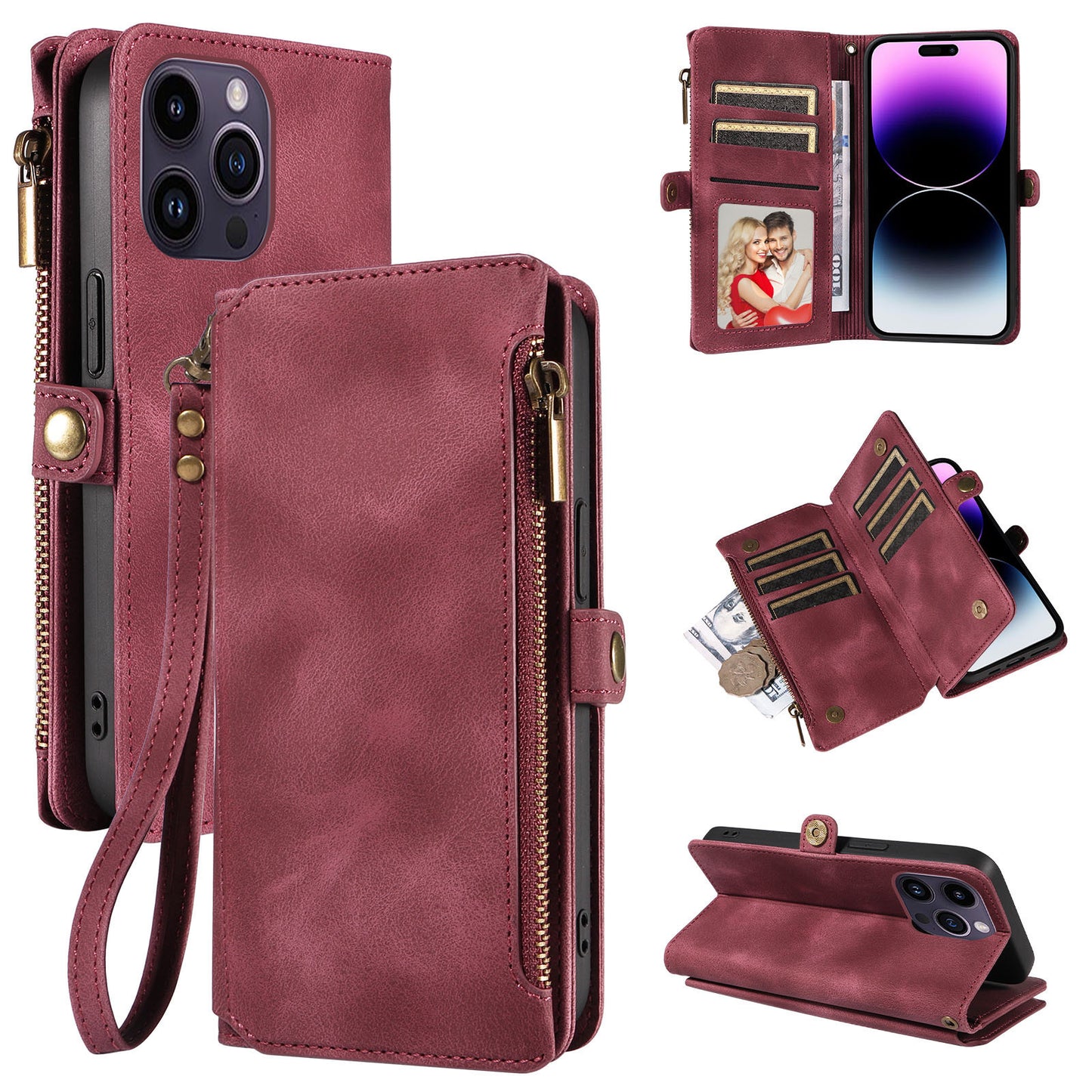 Anti-fall Leather Case Phone Case Flip Wallet
