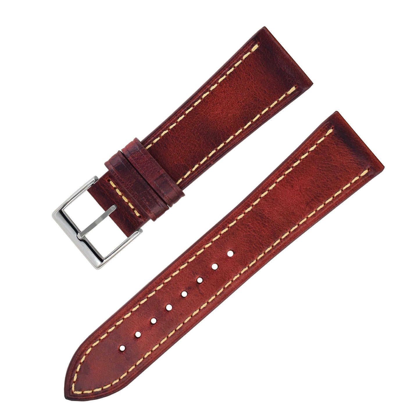 Soft Premium Leather Watch Strap – Sleek, Classy Design (20mm / 22mm / 24mm)