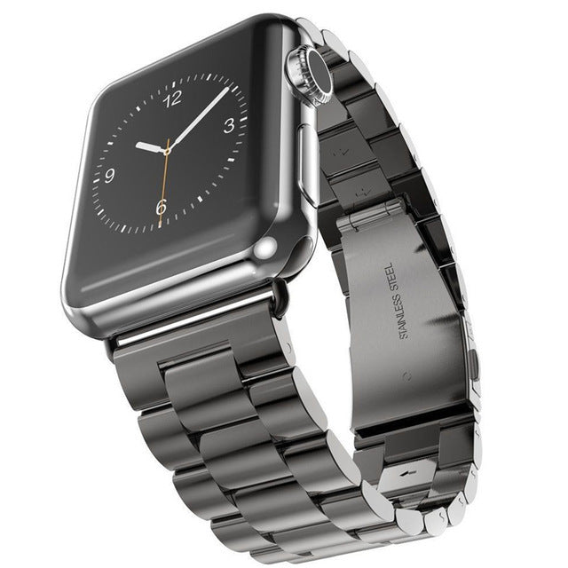 Metal Watch Strap Bracelet with Three Beads for Apple Watch 38mm/42mm