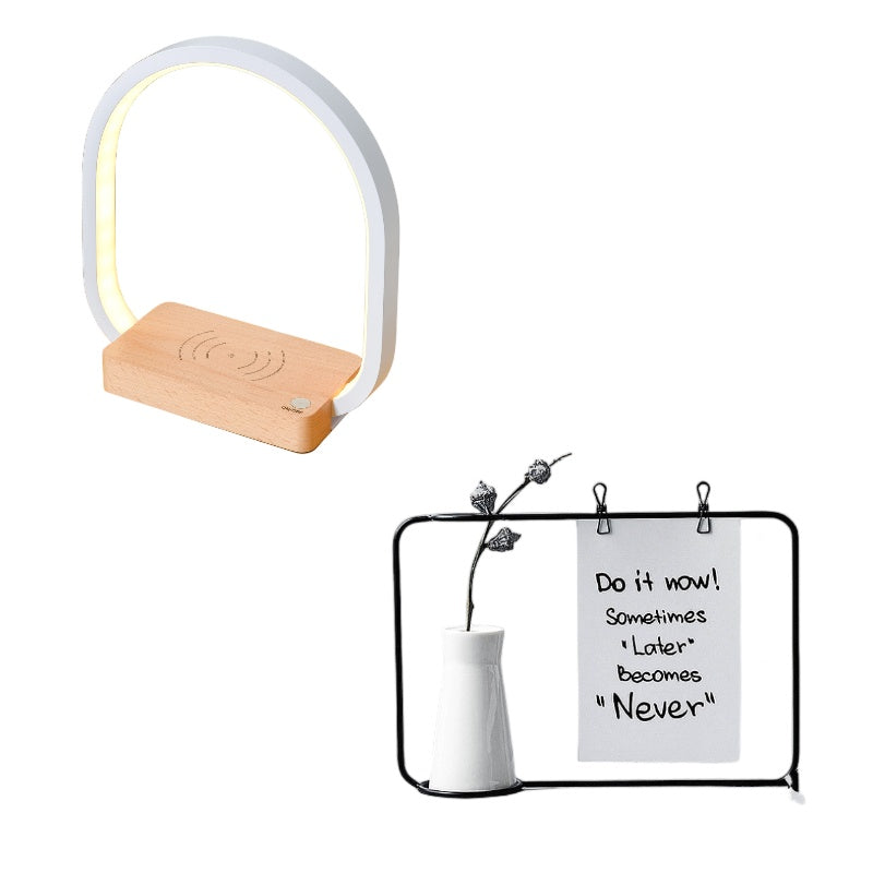 Multifunctional Touch Control LED Wireless Charging Desk Lamp for Bedside Use