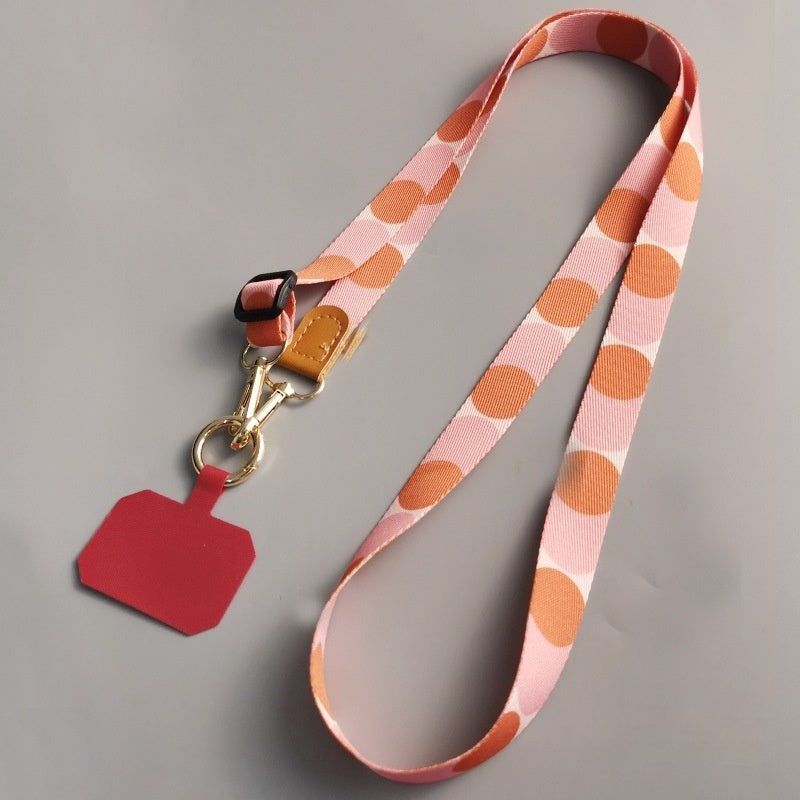 Mobile Phone Lanyard Crossbody Strap - Solid Color Detachable Rope with Buckle