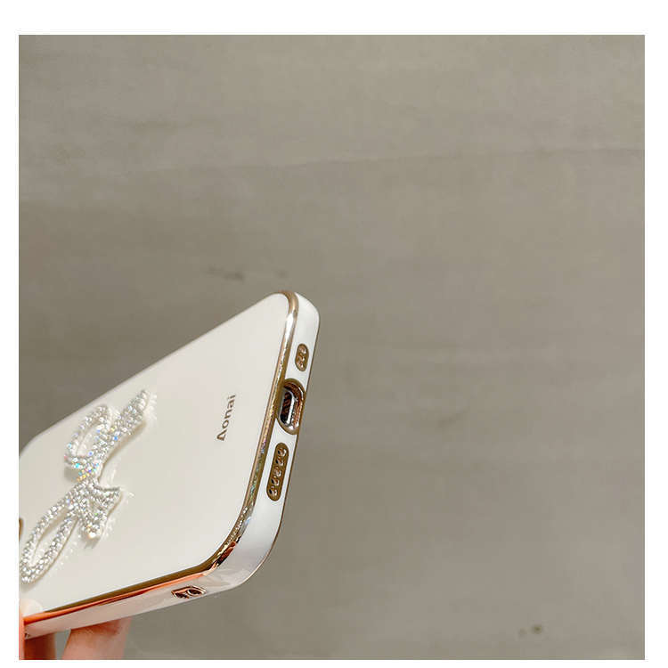 Compatible with Apple , New Simple Niche Trendy Bowknot Phone Case