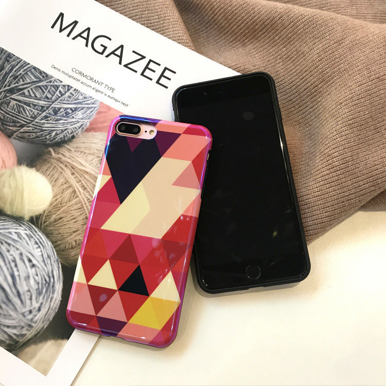 Blu-ray Laser Gradient Case For Love Heart Phone Cases For Glossy Soft Silicon Back Cover