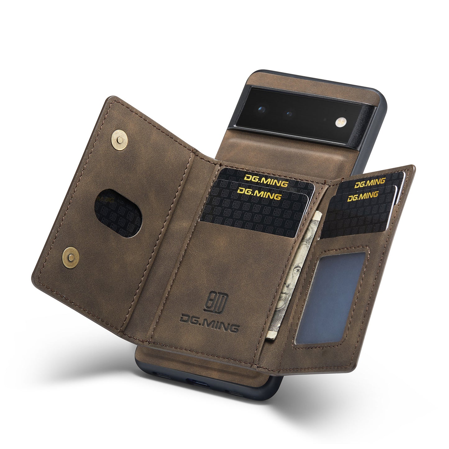 Simple Magnetic Card Holder Leather Phone Case