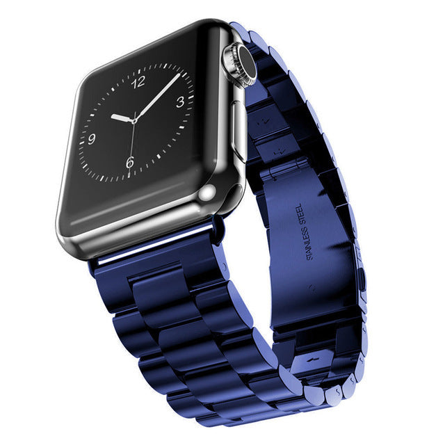 Metal Watch Strap Bracelet with Three Beads for Apple Watch 38mm/42mm