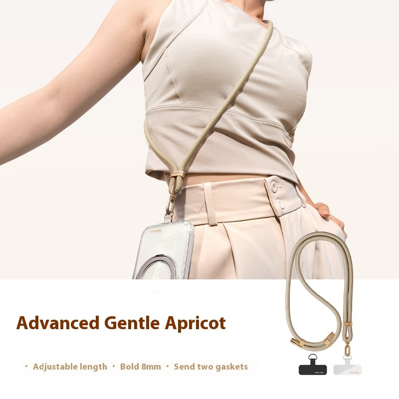Adjustable crossbody phone strap with durable 8mm rope design