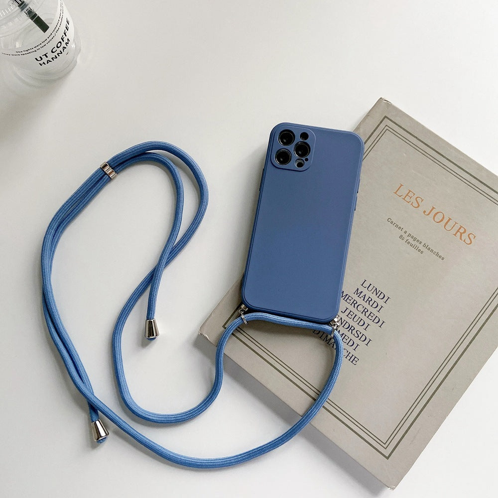 Anti-drop crossbody phone case with lanyard strap holder
