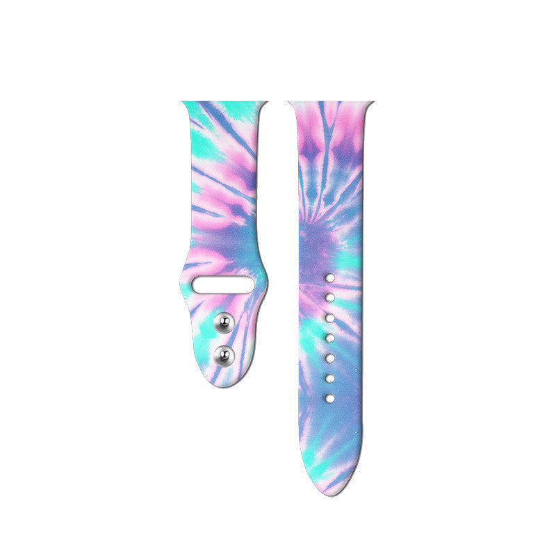 Vibrant and flexible silicone strap for Apple Watch models