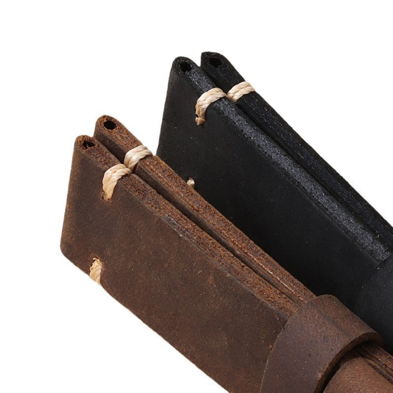 Boyfriend-style leather watch strap for bold daily looks