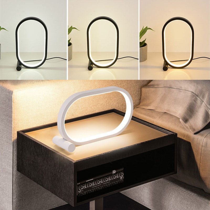 USB Plug-In Oval Acrylic Desk Lamp – Your Cozy Modern Light