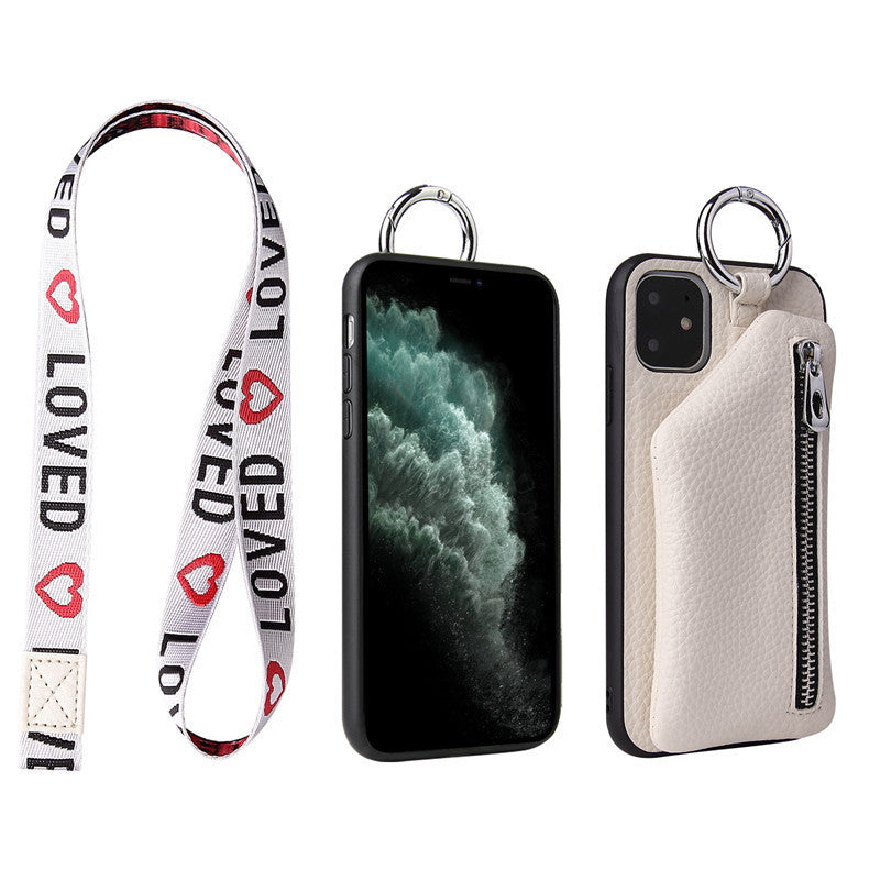 PU Leather Phone Strap Crossbody Wallet Case with Lanyard – Cell Phone Strap Holder for iPhone, Samsung, Huawei