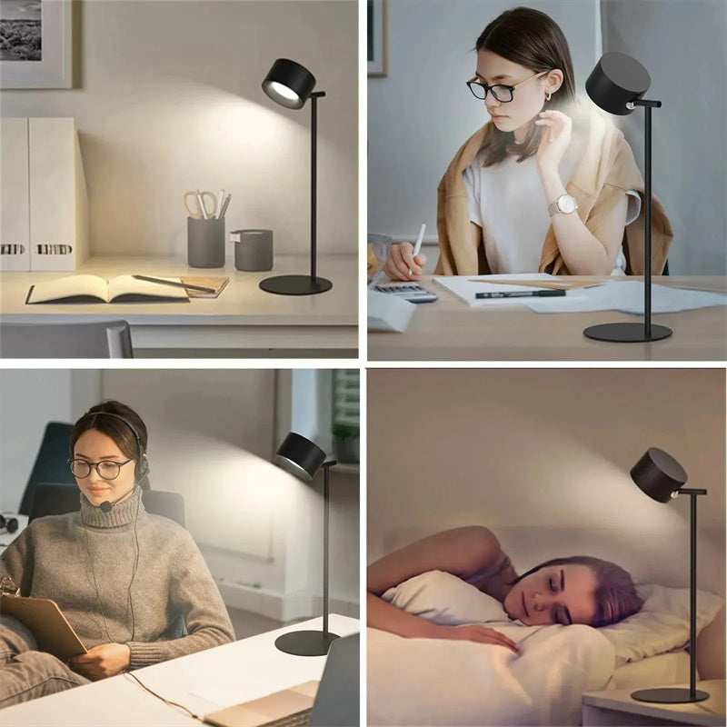 LED Desk Lamp with Magnetic Base, 360° Rotation & Touch Control