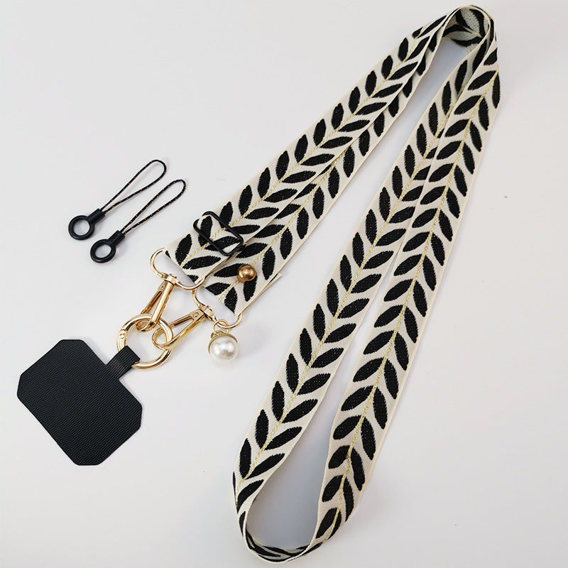 Cloth cell phone strap holder in mixed colors