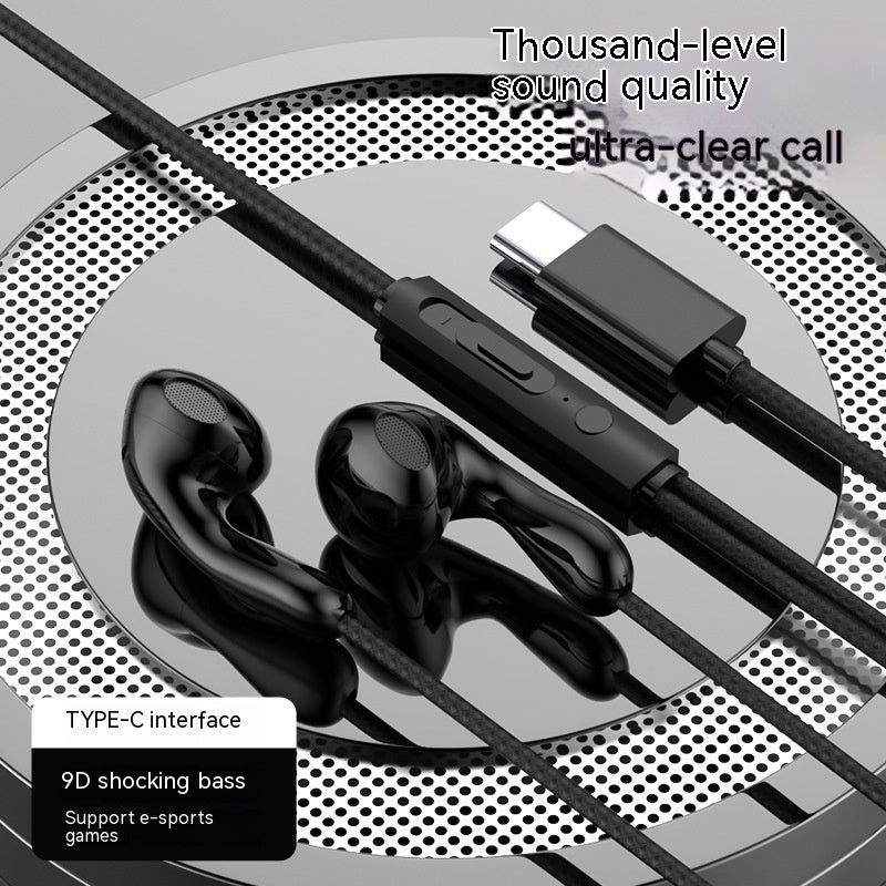 Comfortable wired Type-C earphones for music, calls, and daily use