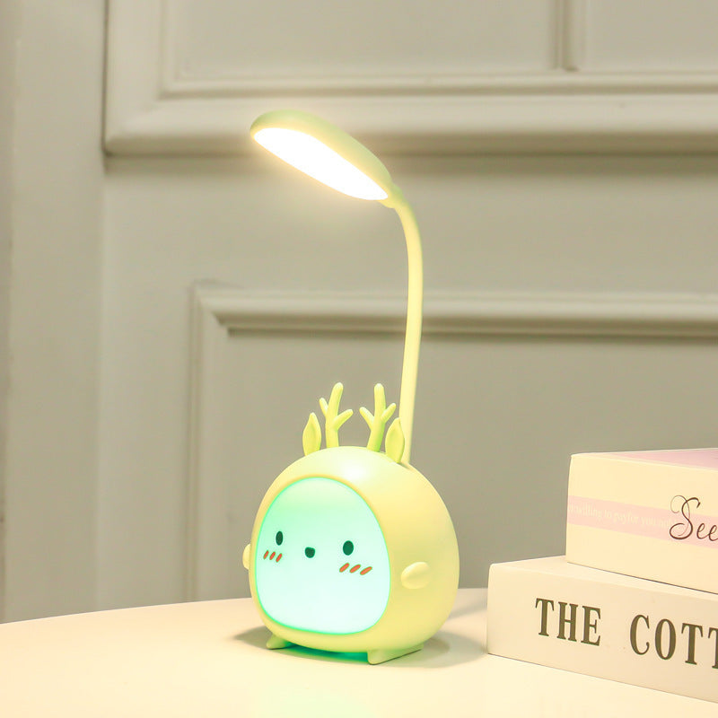 Small bedside desk lamp for reading and studying