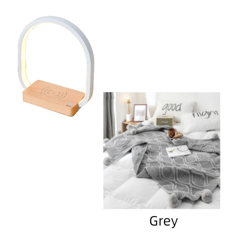 Multifunctional Touch Control LED Wireless Charging Desk Lamp for Bedside Use
