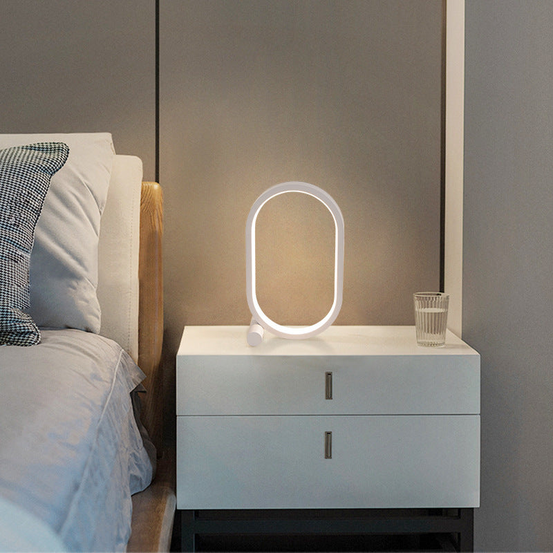 USB Plug-In Oval Acrylic Desk Lamp – Your Cozy Modern Light