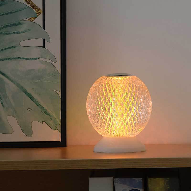 Dimmable crystal night light cordless table lamp