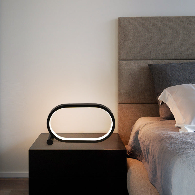 Dimmable desk lamp with USB port for modern home office or bedroom
