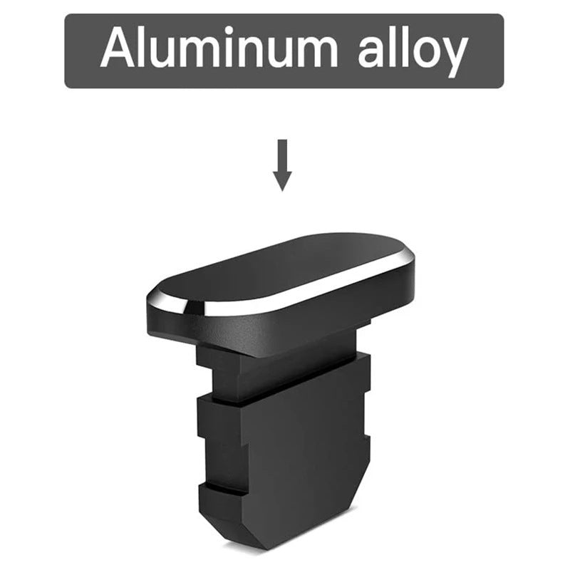 Installed dust plug shown on a smartphone