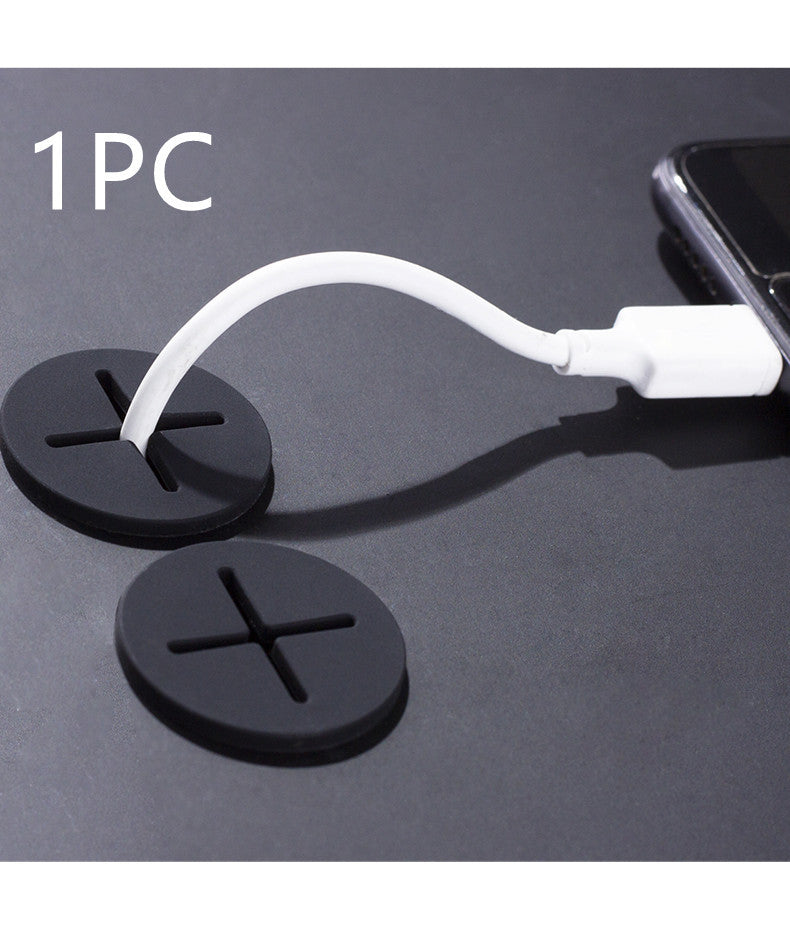 Dustproof silicone cover for wire holes in desks and tables