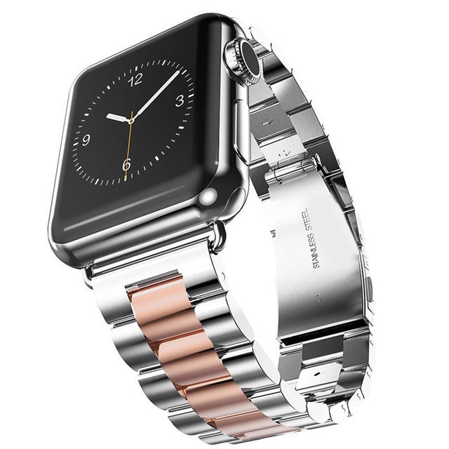 Metal Watch Strap Bracelet with Three Beads for Apple Watch 38mm/42mm